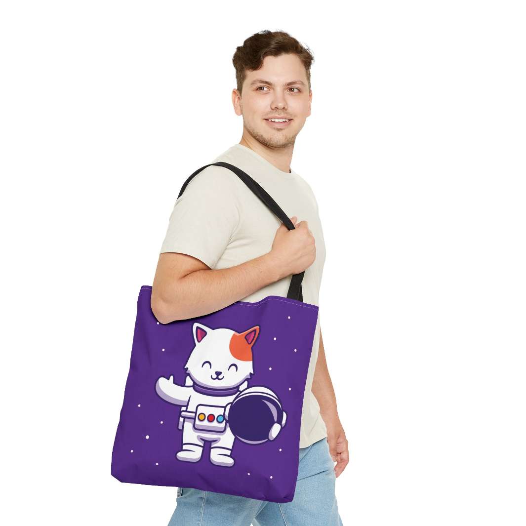 Astronaut Cat Tote Bag - Happy Little Kitty