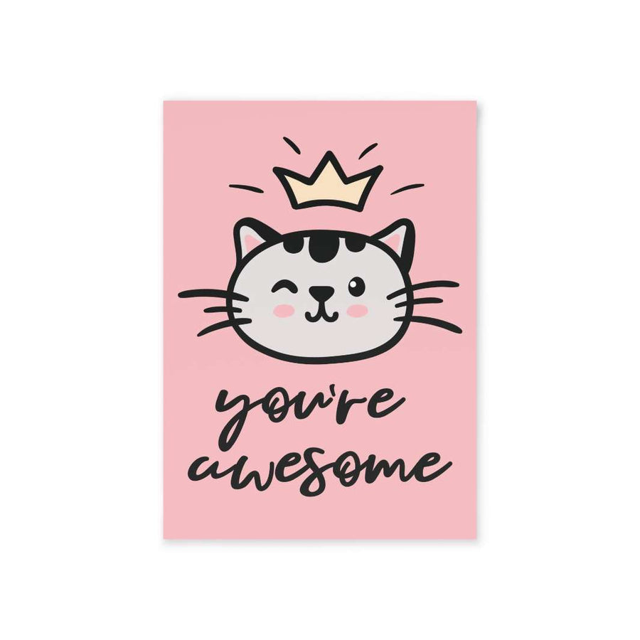 Awesome Kitty Greeting Card - Happy Little Kitty