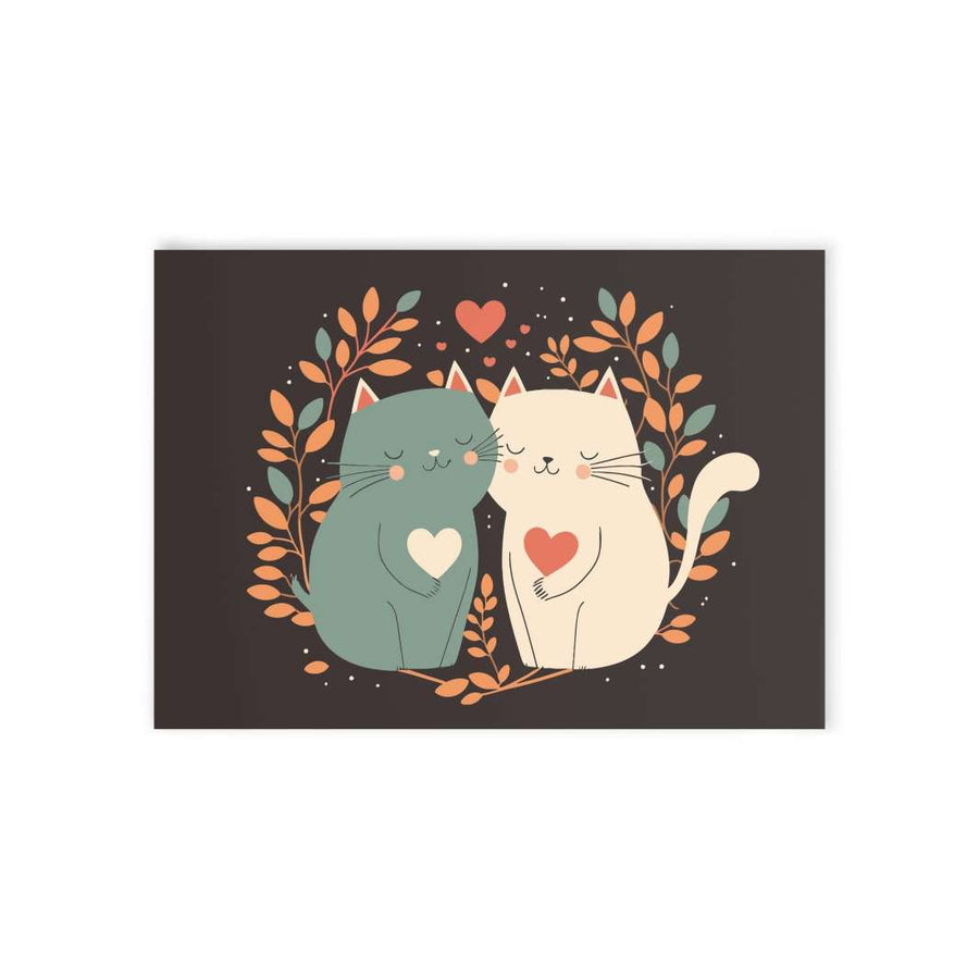 Cat Couple Greeting Card - Happy Little Kitty
