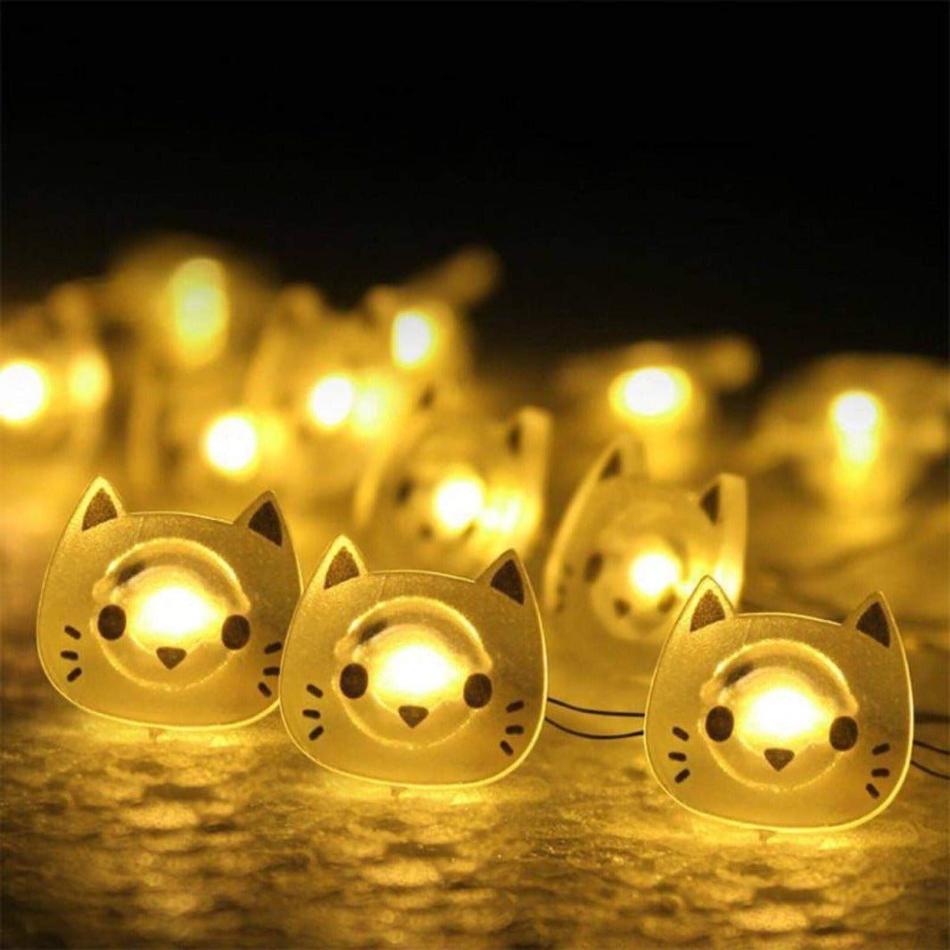 Cat Face LED String Light: Soft, Cozy Glow for Cat Lovers – Happy ...