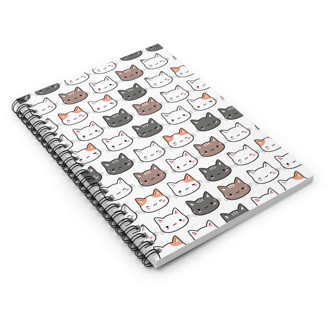 Cat Friends Spiral Notebook - Happy Little Kitty