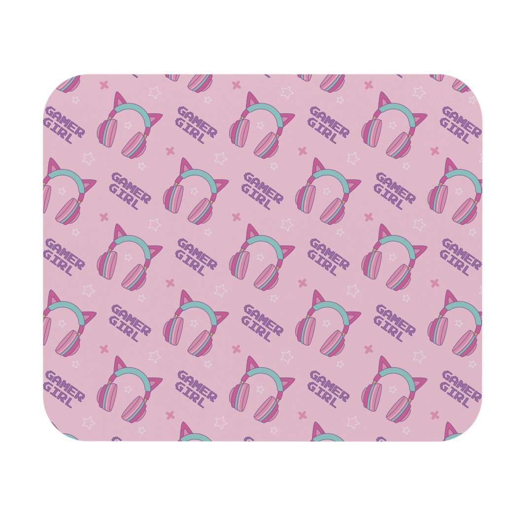 Cat Gamer Girl Mouse Pad - Happy Little Kitty