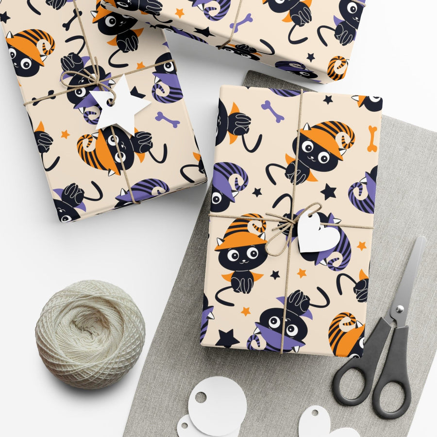 Cat Witch Gift Wrap - Happy Little Kitty