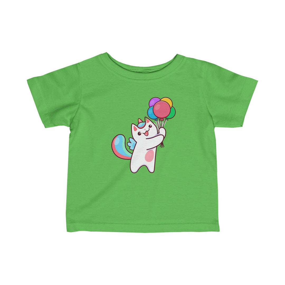 Caticorn and Balloons Infant T-Shirt- Happy Little Kitty