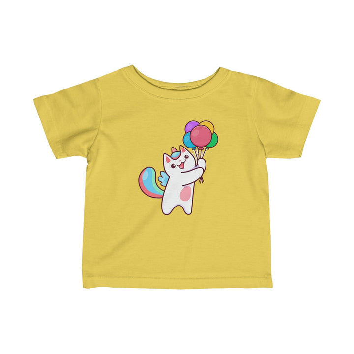 Caticorn and Balloons Infant T-Shirt- Happy Little Kitty