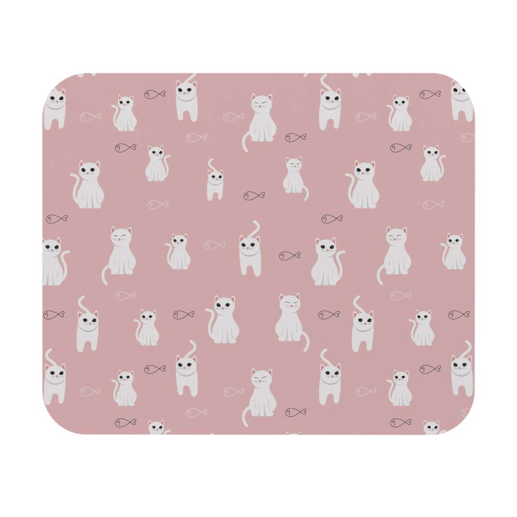Cats and Fish Mouse Pad - Happy Little Kitty