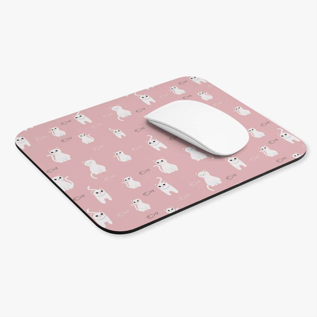 Cats and Fish Mouse Pad - Happy Little Kitty