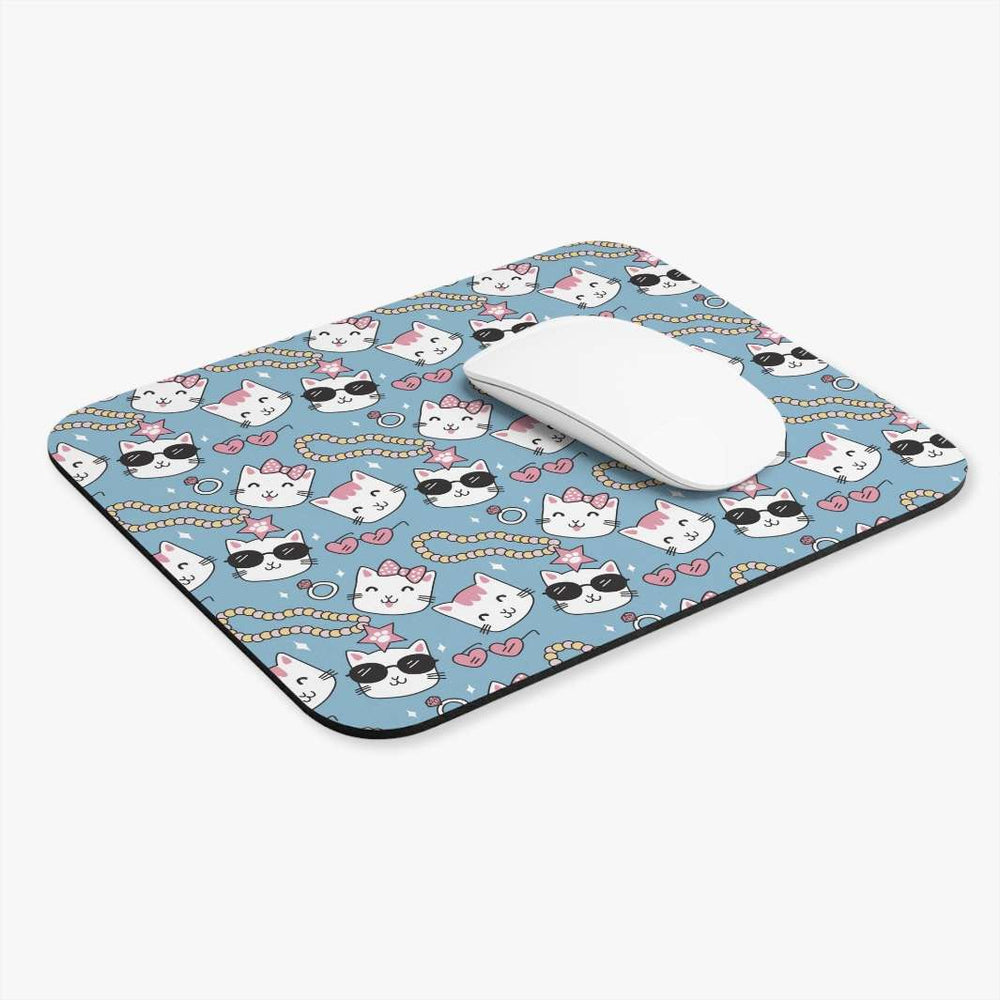 Cats and Pearls Mouse Pad - Happy Little Kitty