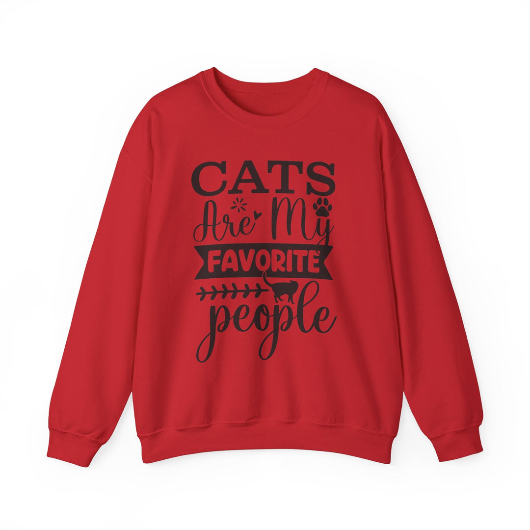Cats Are My Favorite People Crewneck Sweatshirt - Happy Little Kitty