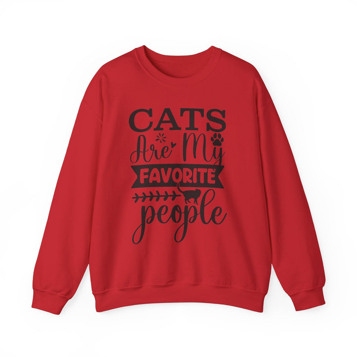 Cats Are My Favorite People Crewneck Sweatshirt - Happy Little Kitty