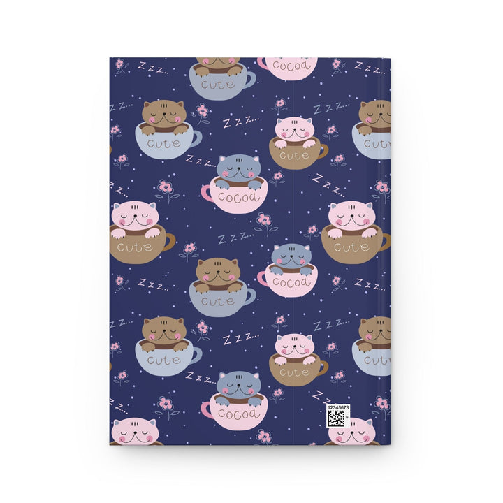 Coffee Lover Cat Hardcover Journal