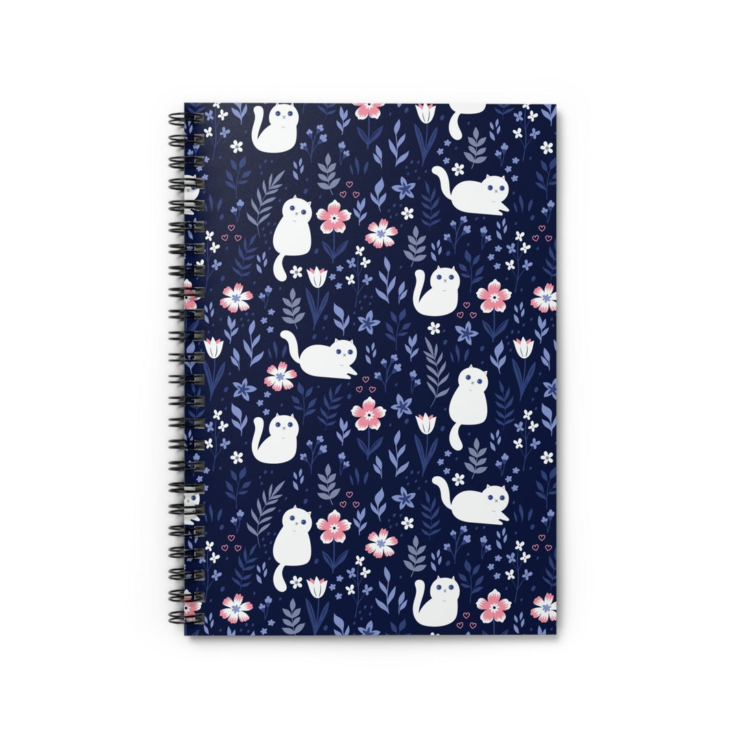 Folk Art Kitty Spiral Notebook