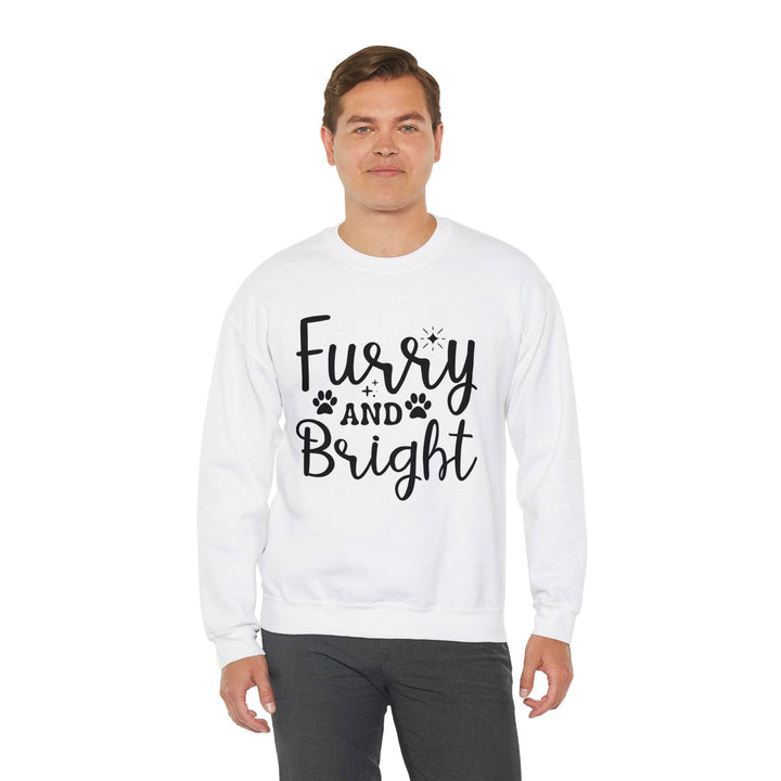 Furry and Bright Crewneck Sweatshirt - Happy Little Kitty