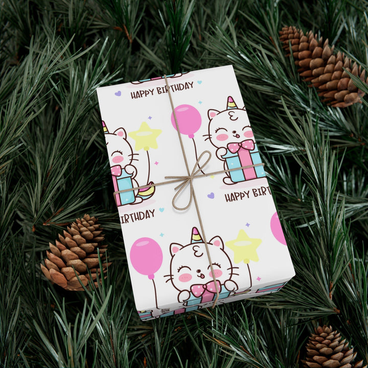 Happy Birthday Cat Gift Wrap - Happy Little Kitty