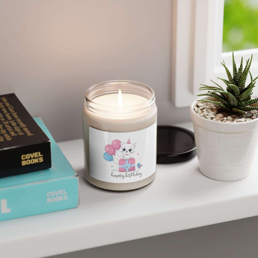 Happy Birthday Kitty Scented Soy Candle - Happy Little Kitty