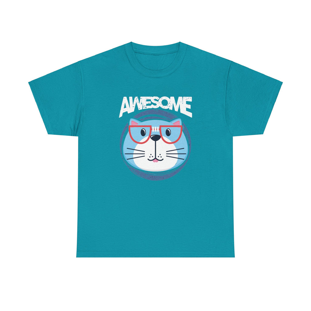 Awesome Cat Cotton Tee - Happy Little Kitty