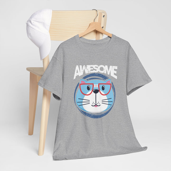 Awesome Cat Cotton Tee - Happy Little Kitty