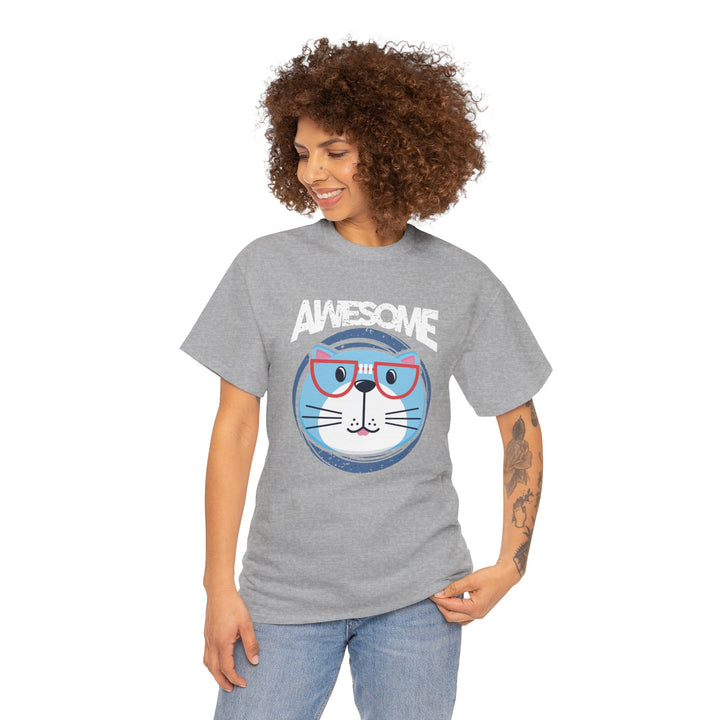 Awesome Cat Cotton Tee - Happy Little Kitty