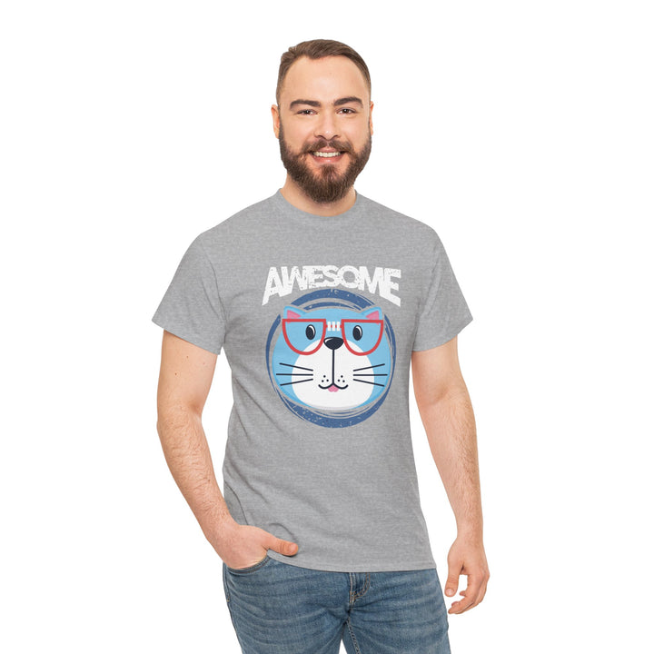 Awesome Cat Cotton Tee - Happy Little Kitty