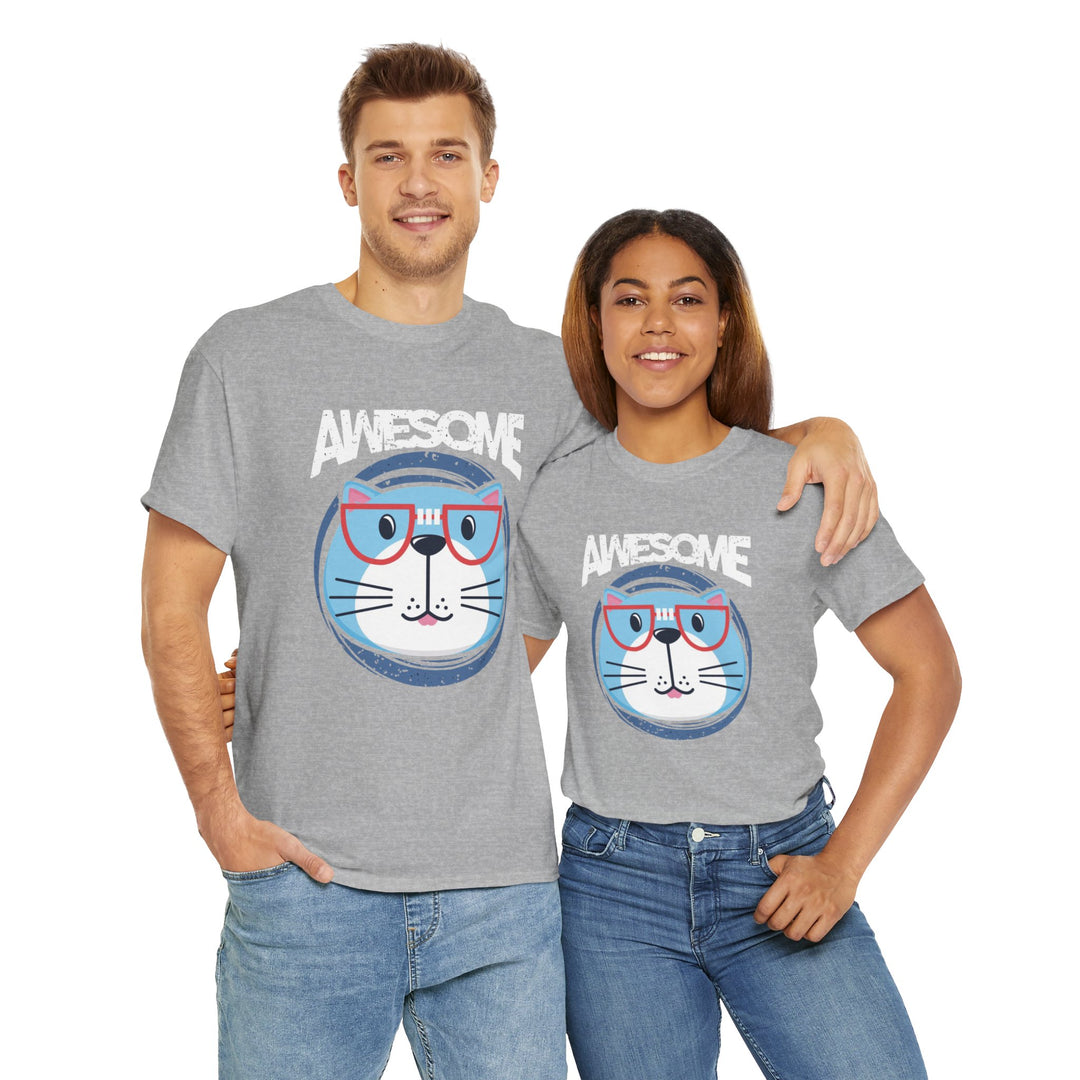 Awesome Cat Cotton Tee - Happy Little Kitty