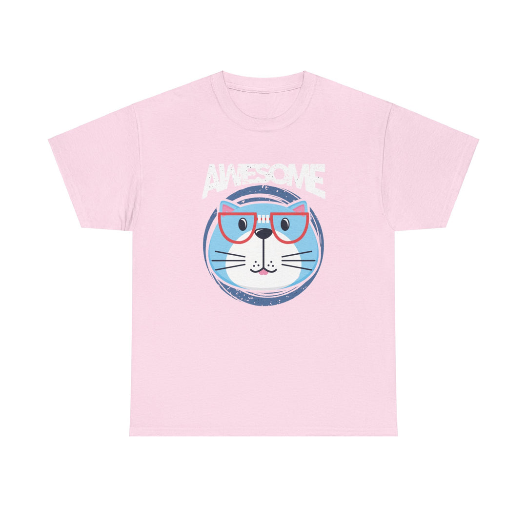 Awesome Cat Cotton Tee - Happy Little Kitty