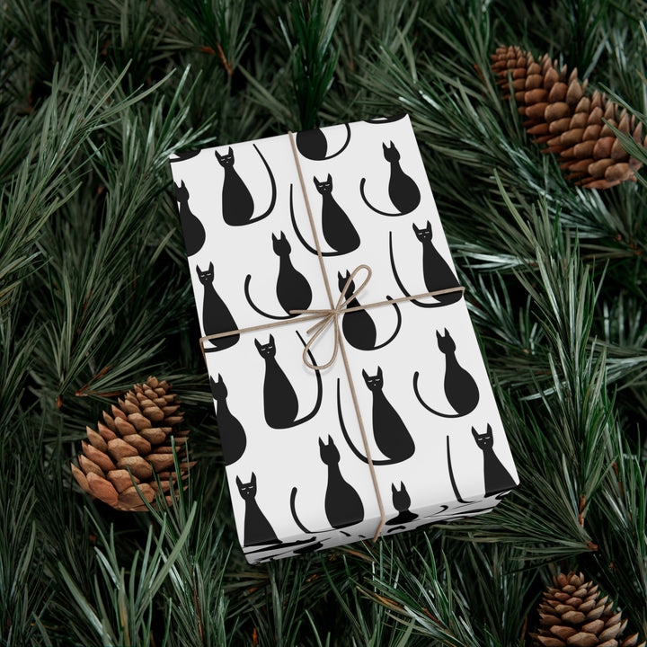 Black Cat Bliss Gift Wrap - Happy Little Kitty