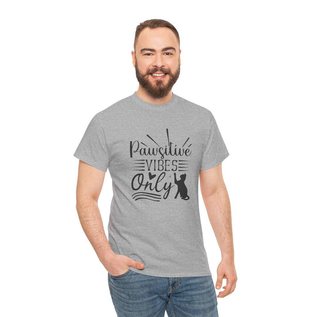 Pawsitive Vibes Cotton Tee- Happy Little Kitty