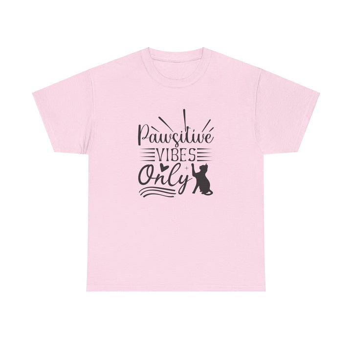 Pawsitive Vibes Cotton Tee- Happy Little Kitty