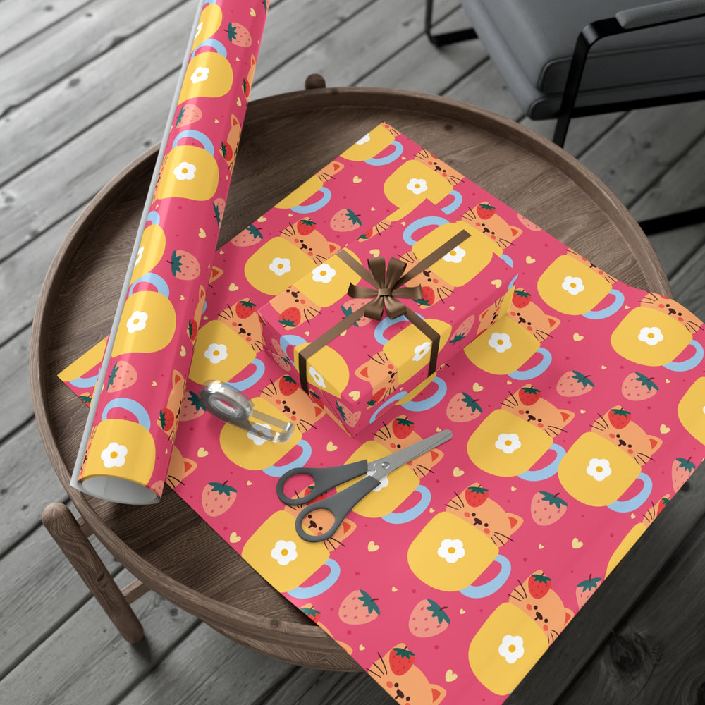 Pawsitively Purrr-fect Gift Wrap- Happy Little Kitty