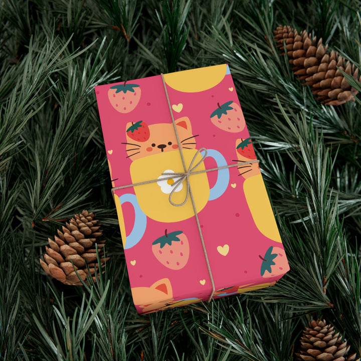 Pawsitively Purrr-fect Gift Wrap- Happy Little Kitty