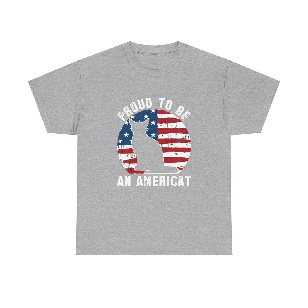 Proud to Be An Americat Cotton Tee- Happy Little Kitty