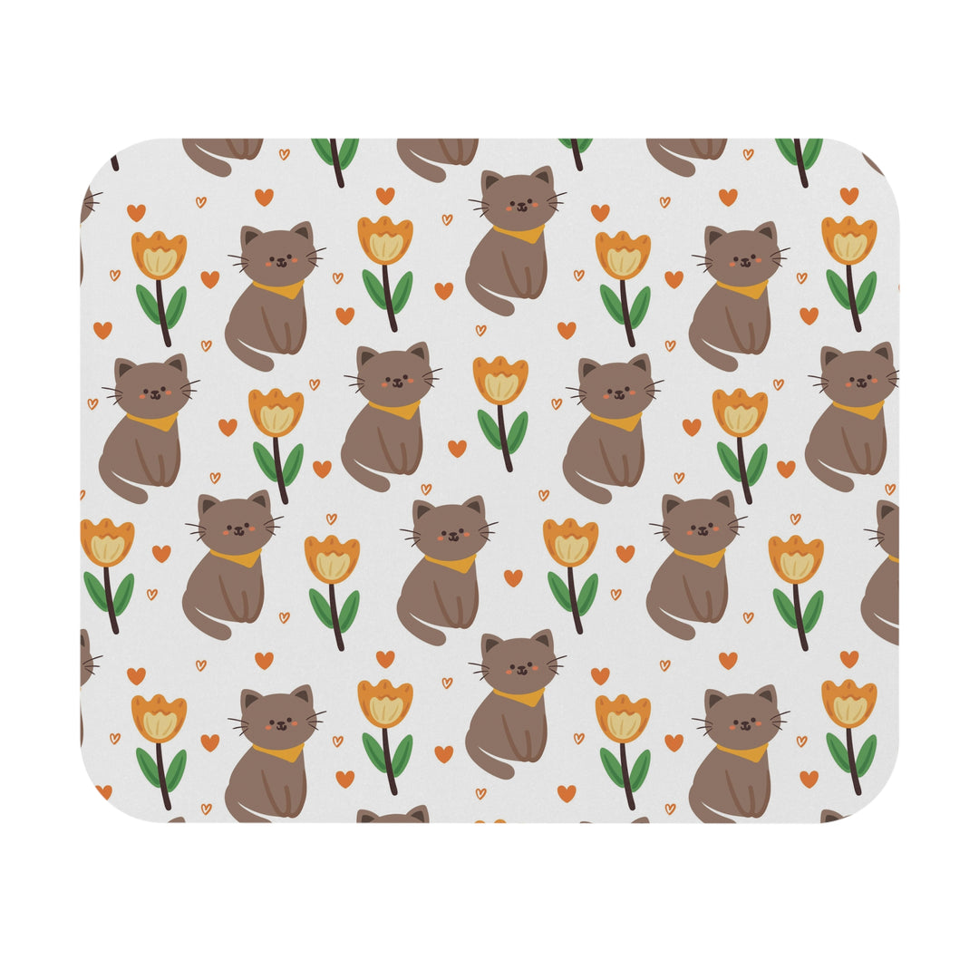 Purrfect Petals Mouse Pad- Happy Little Kitty