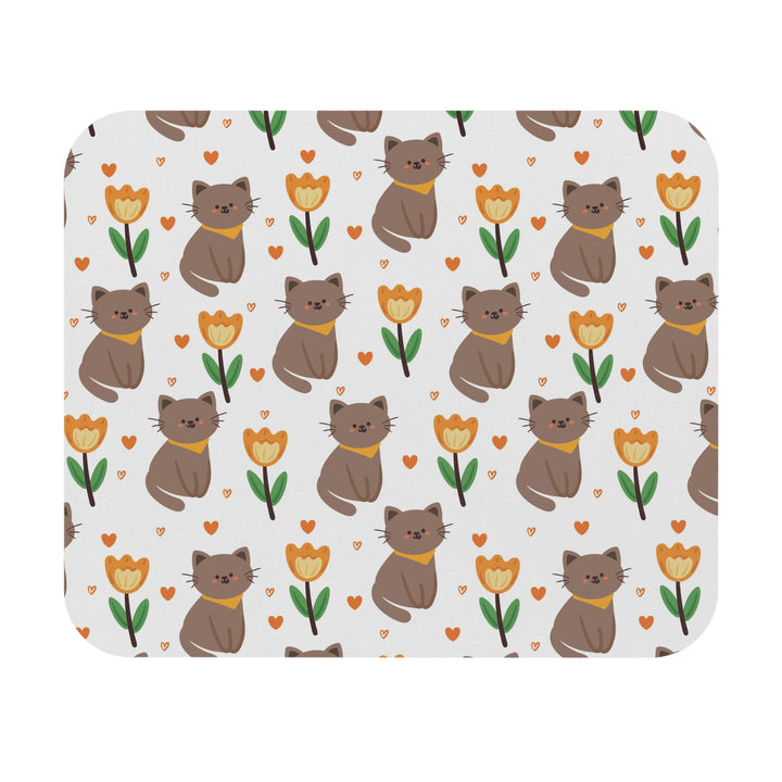 Purrfect Petals Mouse Pad- Happy Little Kitty