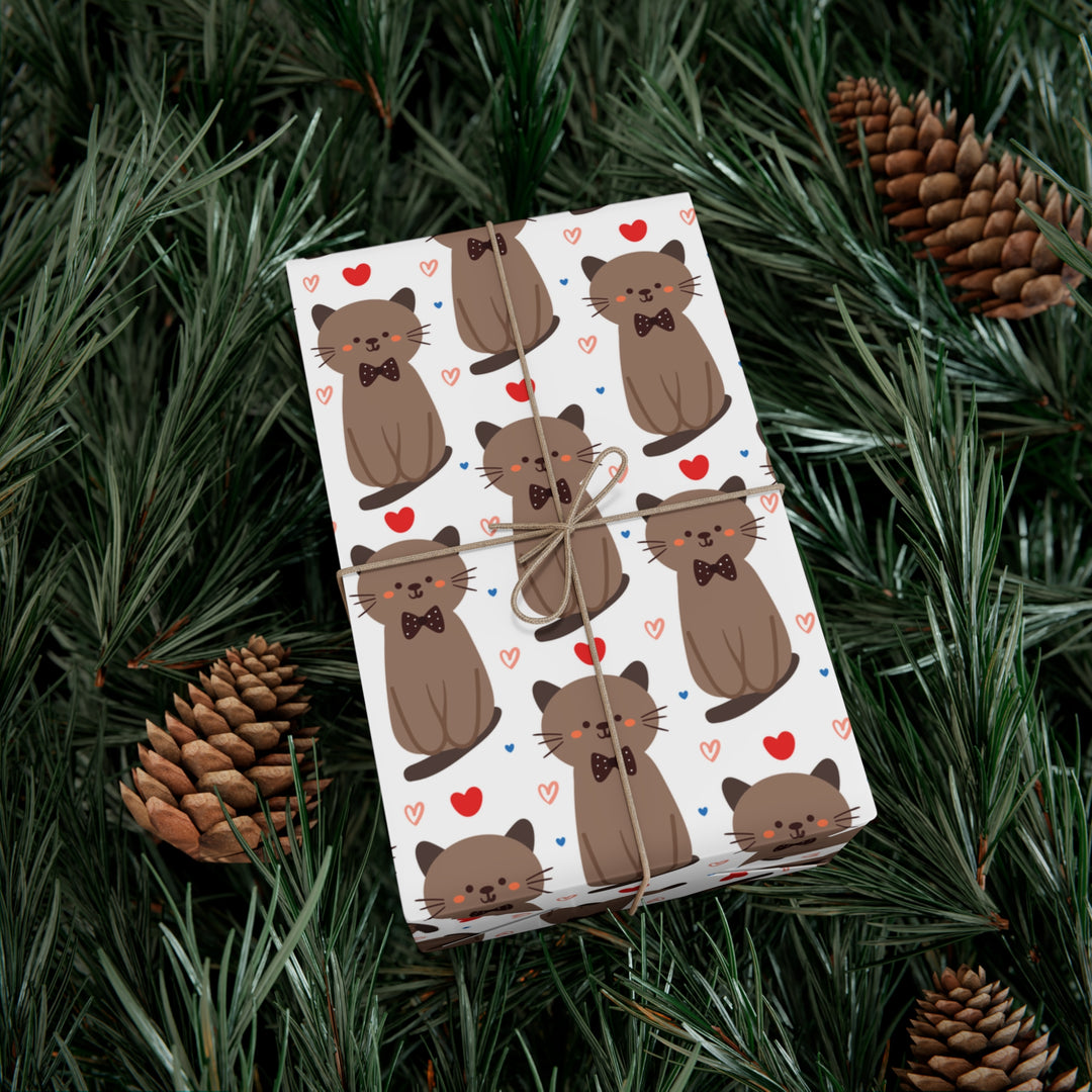 Sweetheart Kitty Gift Wrap - Happy Little Kitty