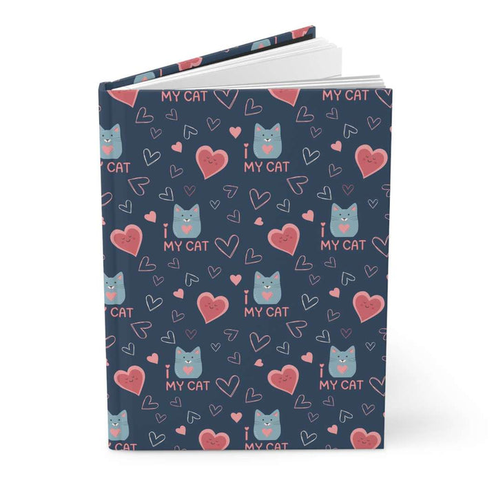 I Love My Cat Hardcover Journal - Happy Little Kitty