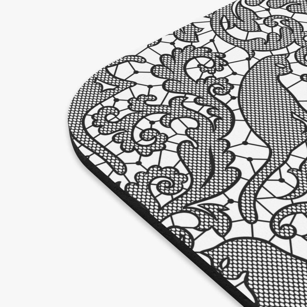 Lace Cat Mouse Pad- Happy Little Kitty