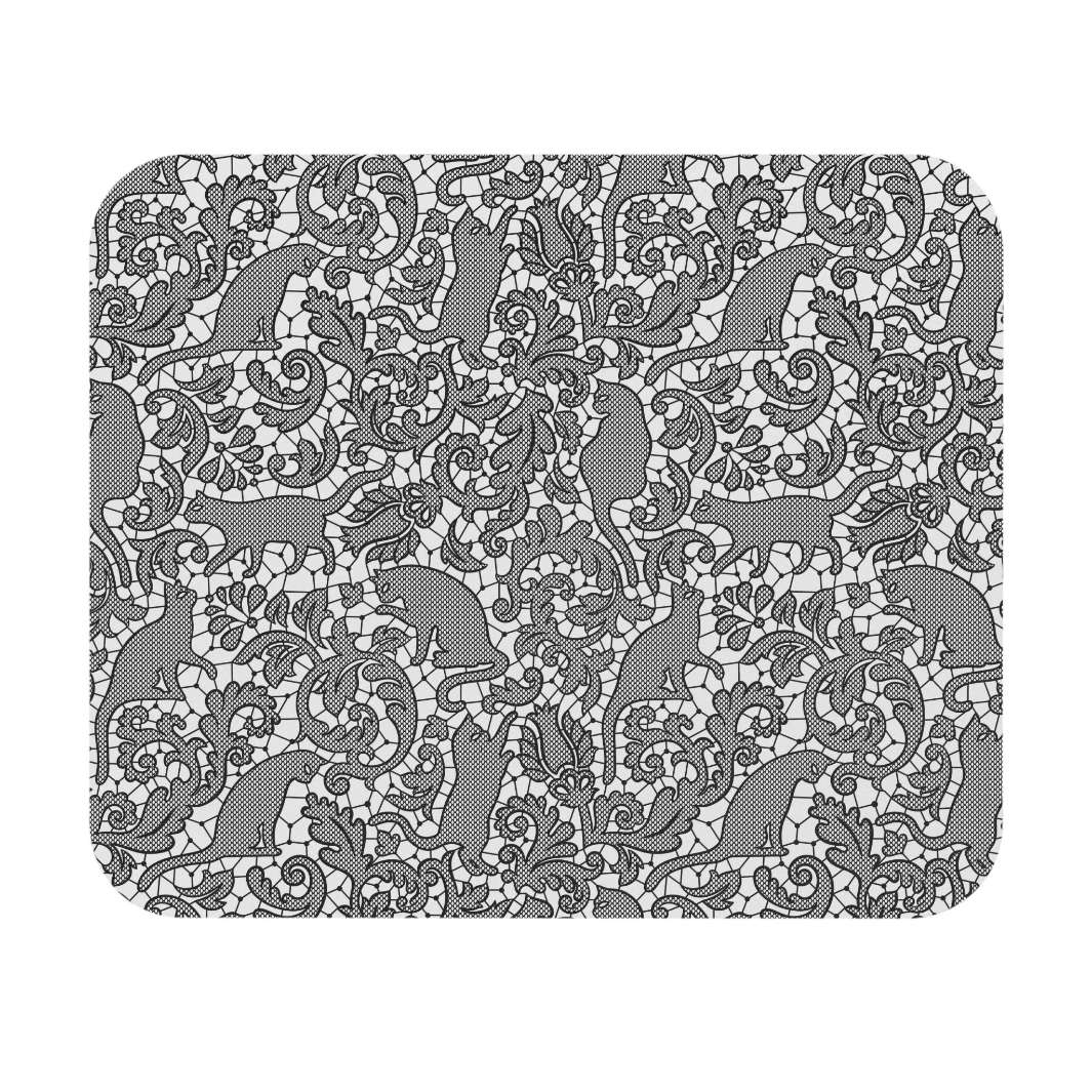 Lace Cat Mouse Pad- Happy Little Kitty