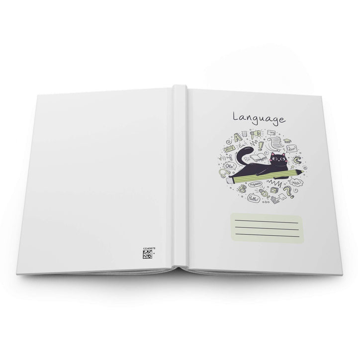 Language Cat Hardcover Journal - Happy Little Kitty