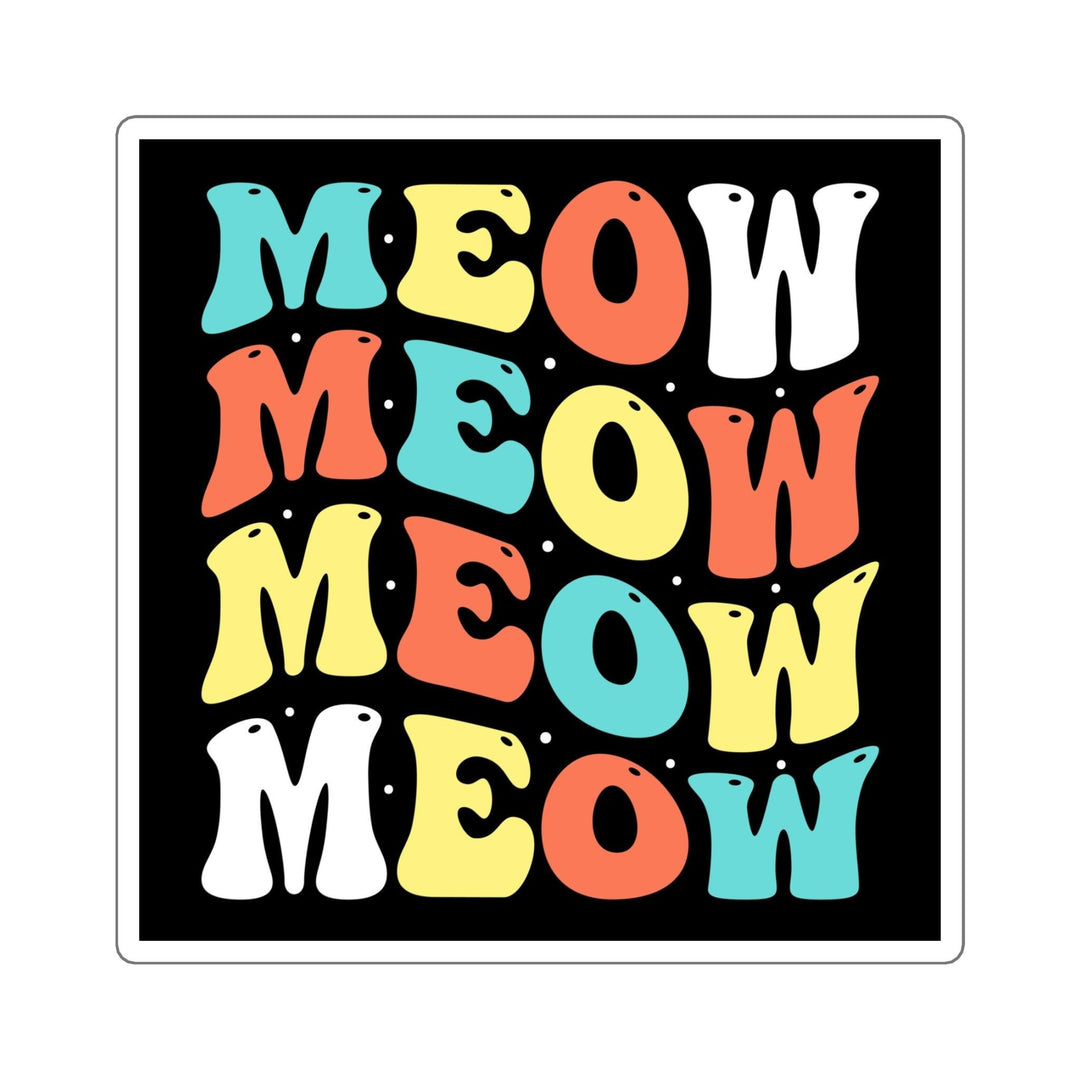 Meow Meow Sticker - Happy Little Kitty