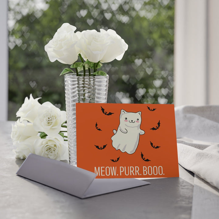 Meow. Purr. Boo. Halloween Greeting Card