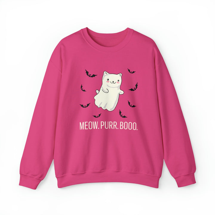 Meow. Purr. Boo. Unisex Crewneck Sweatshirt - Happy Little Kitty