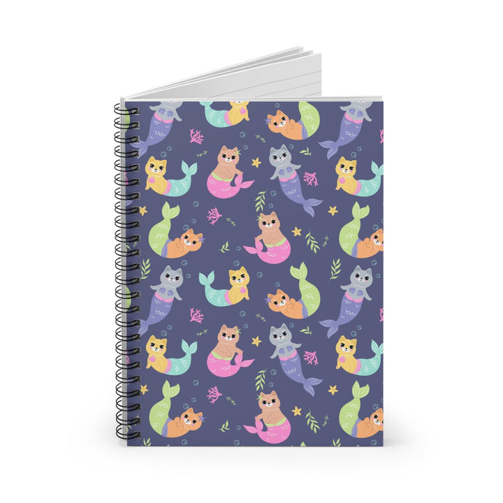 Mermaid Cat Spiral Notebook - Happy Little Kitty