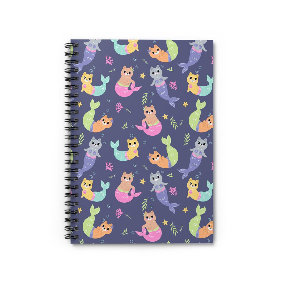 Mermaid Cat Spiral Notebook - Happy Little Kitty