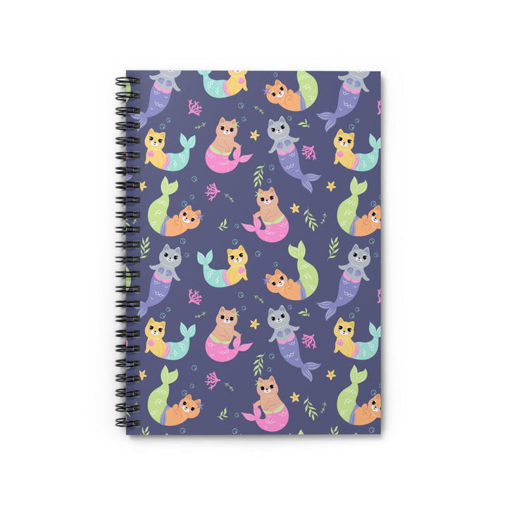 Mermaid Cat Spiral Notebook - Happy Little Kitty