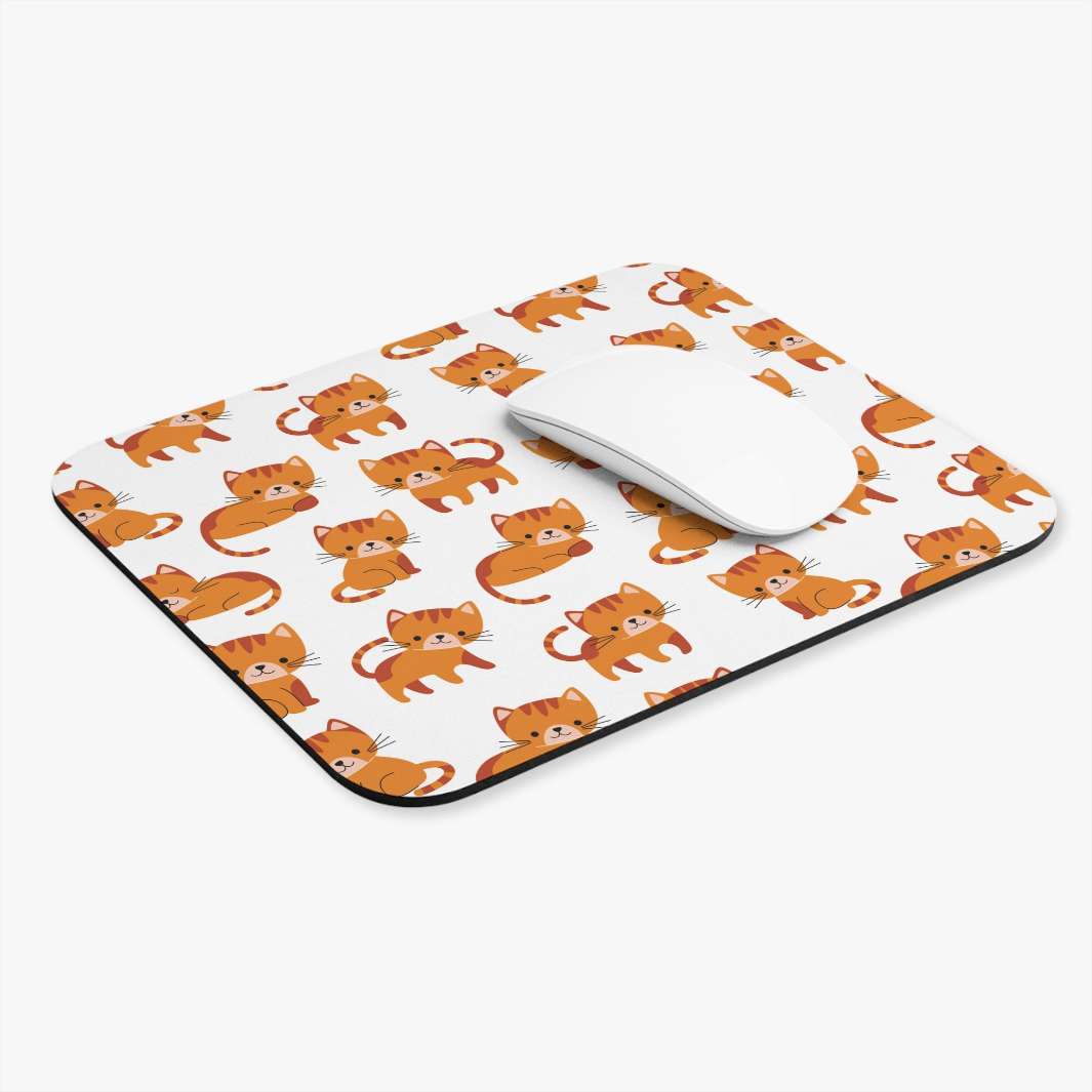 Orange Kitten Mouse Pad - Happy Little Kitty