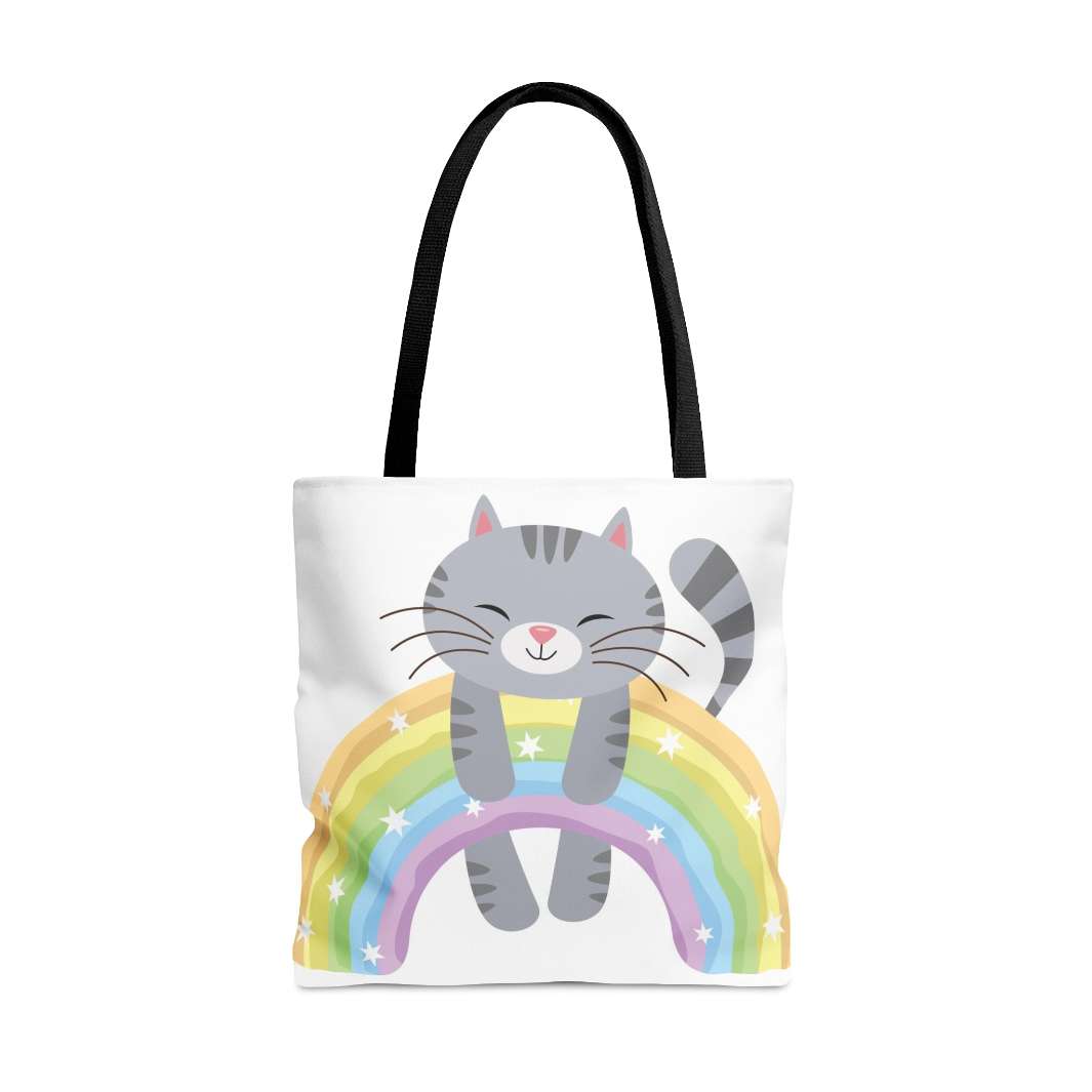 Over the Rainbow Cat Tote Bag - Happy Little Kitty