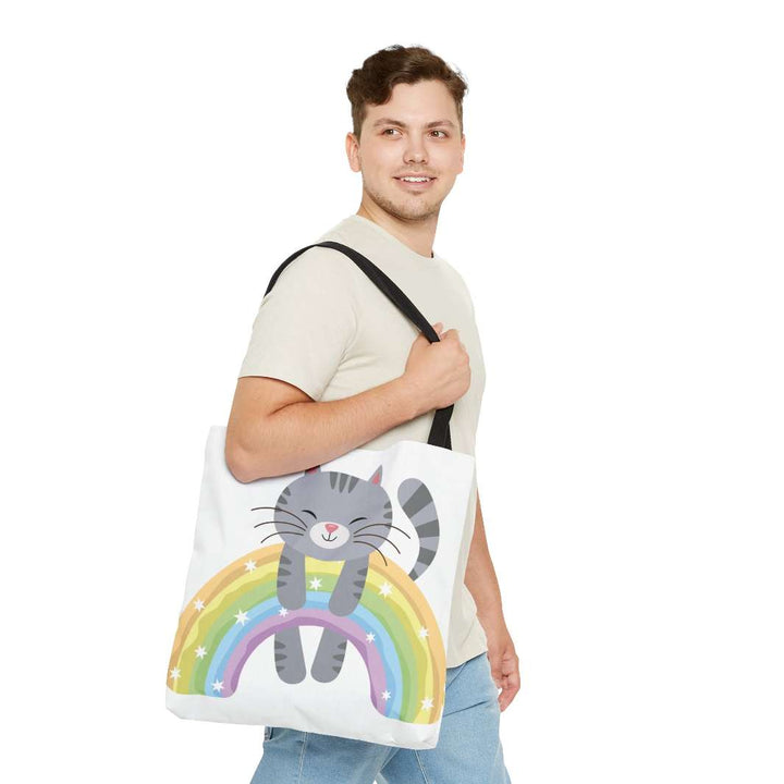 Over the Rainbow Cat Tote Bag - Happy Little Kitty