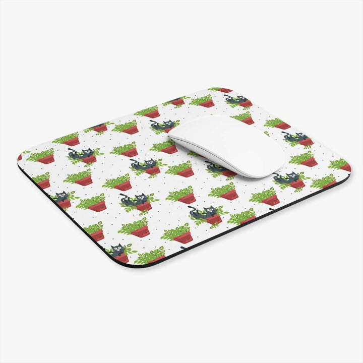 Plant Lover Cat Mouse Pad- Happy Little Kitty