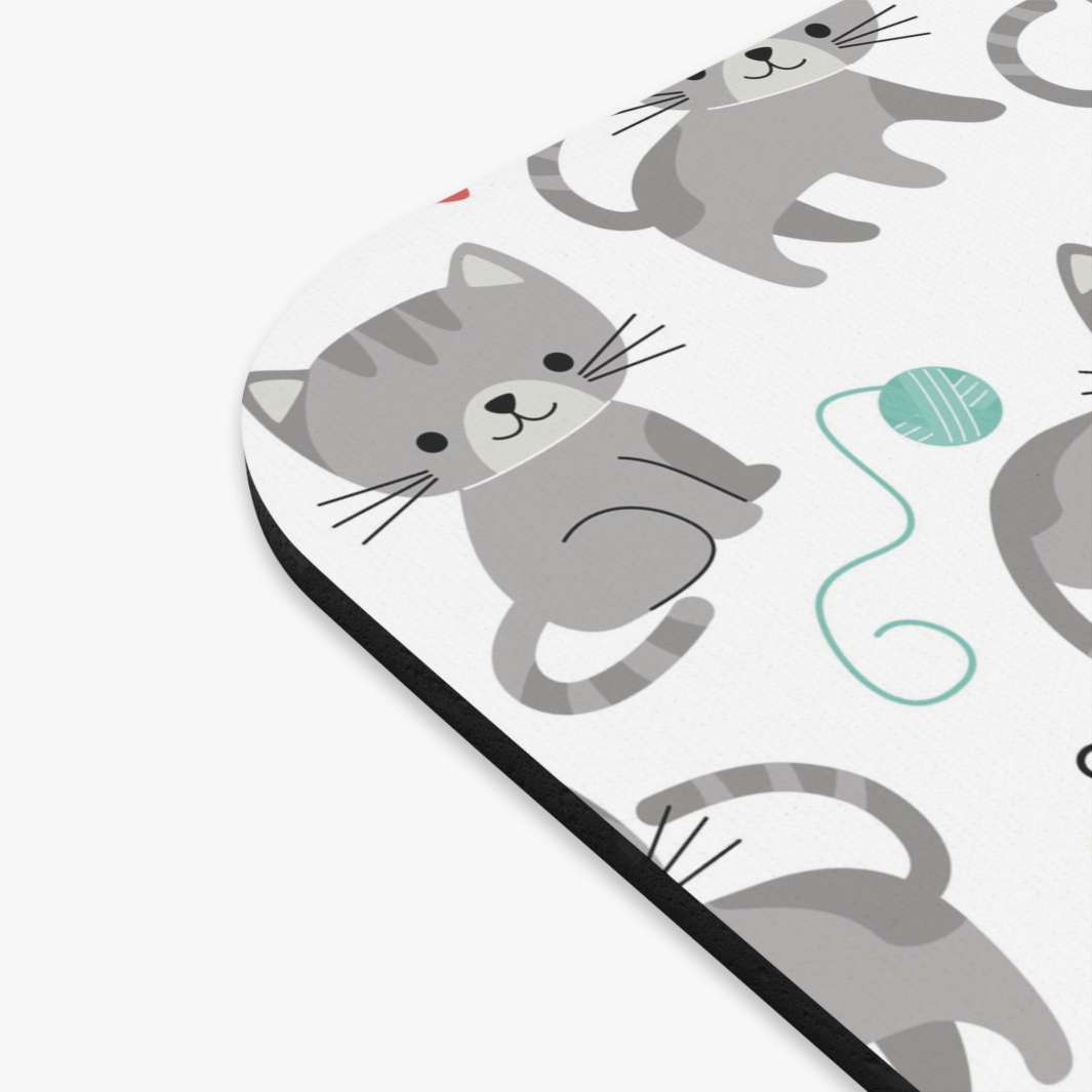 Playful Gray Kitten Mouse Pad