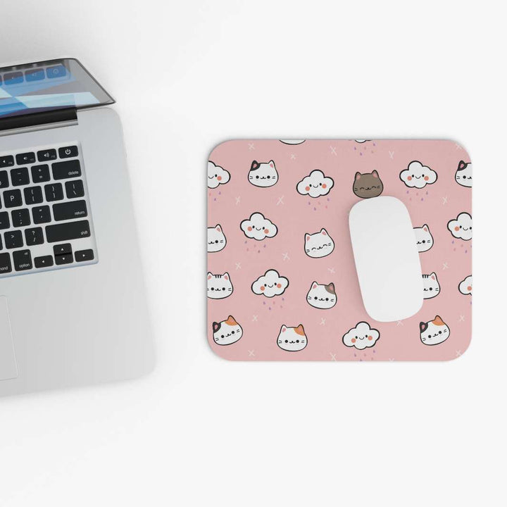 Rain Cloud Kitty Mouse Pad - Happy Little Kitty